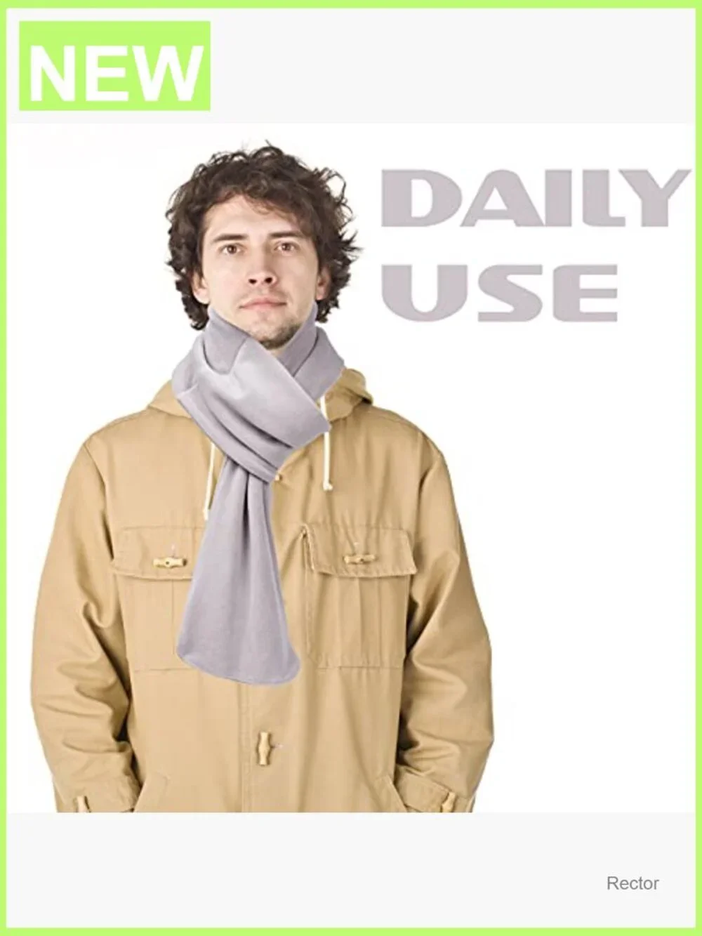 Unisex Quick-Wear Winter Scarf Fleece Neck Warmer Cold Weather Accessory